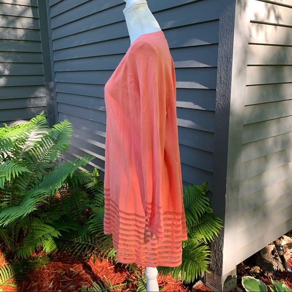 ✨3 for $30✨Peach Cardigan w/ Sheer Detailing NWOT - Picture 3 of 4